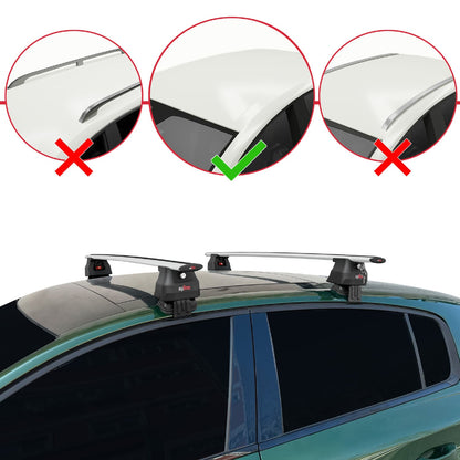 Compatible con Peugeot 308 III (P5) 2021-2025 ACE-4 Barras de Techo Auto Portaequipajes Barras Transversales Gris Aluminio 2 Barras