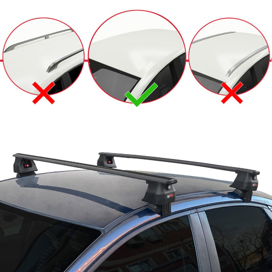 Compatible con Ford Focus 2 (C307) HB 2005-2010 ACE-4 Barras de Techo Auto Portaequipajes Barras Transversales Negro Aluminio 2 Barras