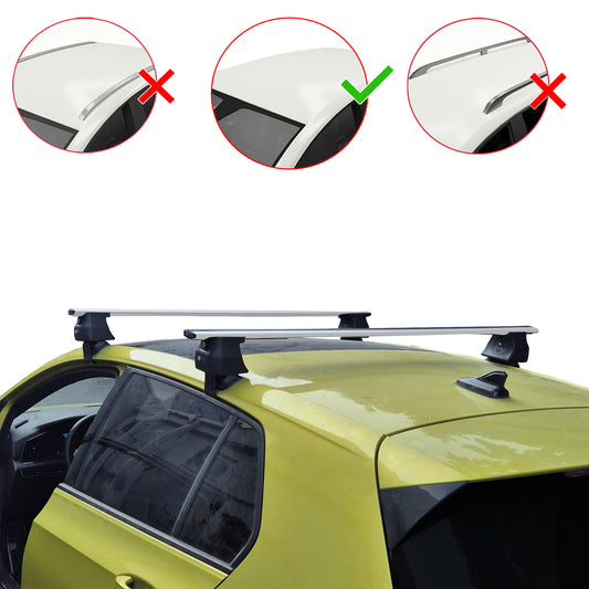 Compatible con Volkswagen Golf 8 (CD1) 2020-2025 ACE-4 Barras de Techo Auto Portaequipajes Barras Transversales Gris Aluminio 2 Barras