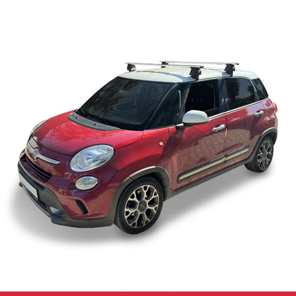 Compatible avec Fiat 500 L 2012-2017 ACE-4 Barres de Toit Railing Porte-Bagages de Voiture Gris Aluminium 2 Barres
