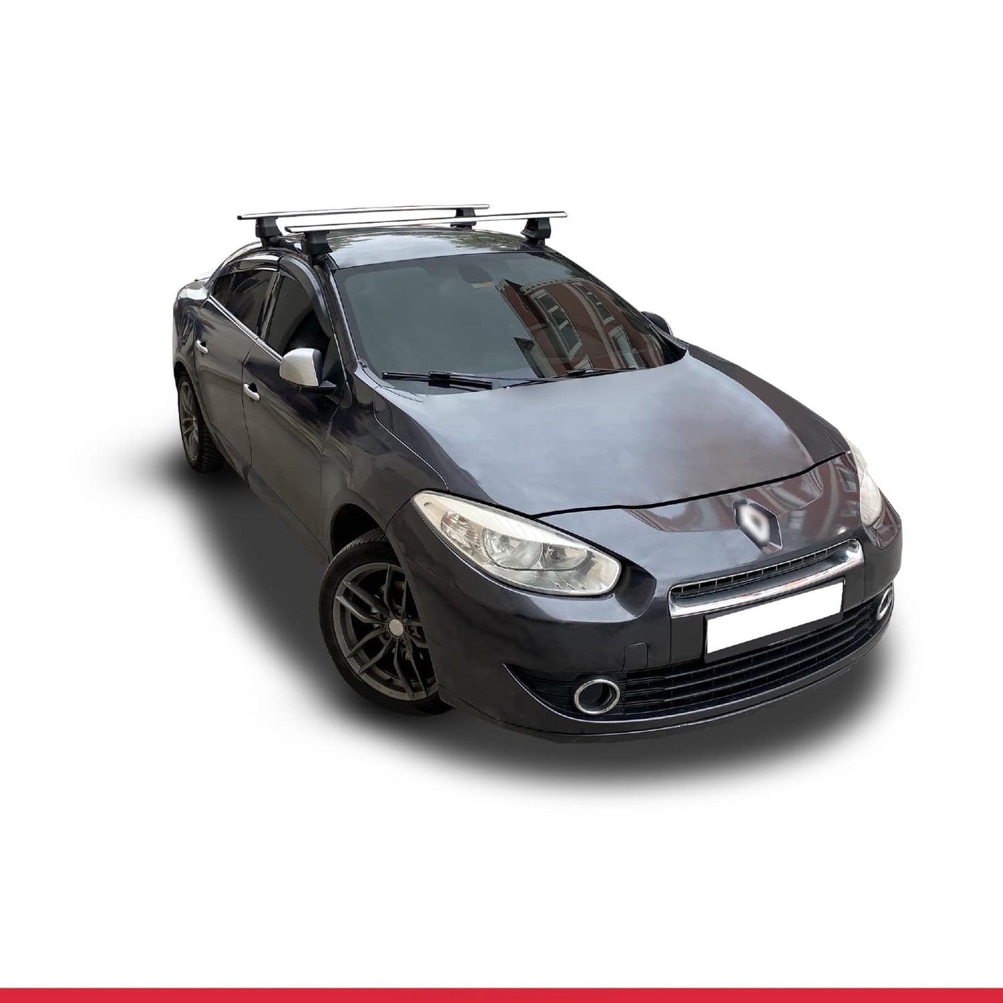 Compatible avec Renault Fluence 2009-2015 ACE-4 Barres de Toit Railing Porte-Bagages de Voiture Gris Aluminium 2 Barres
