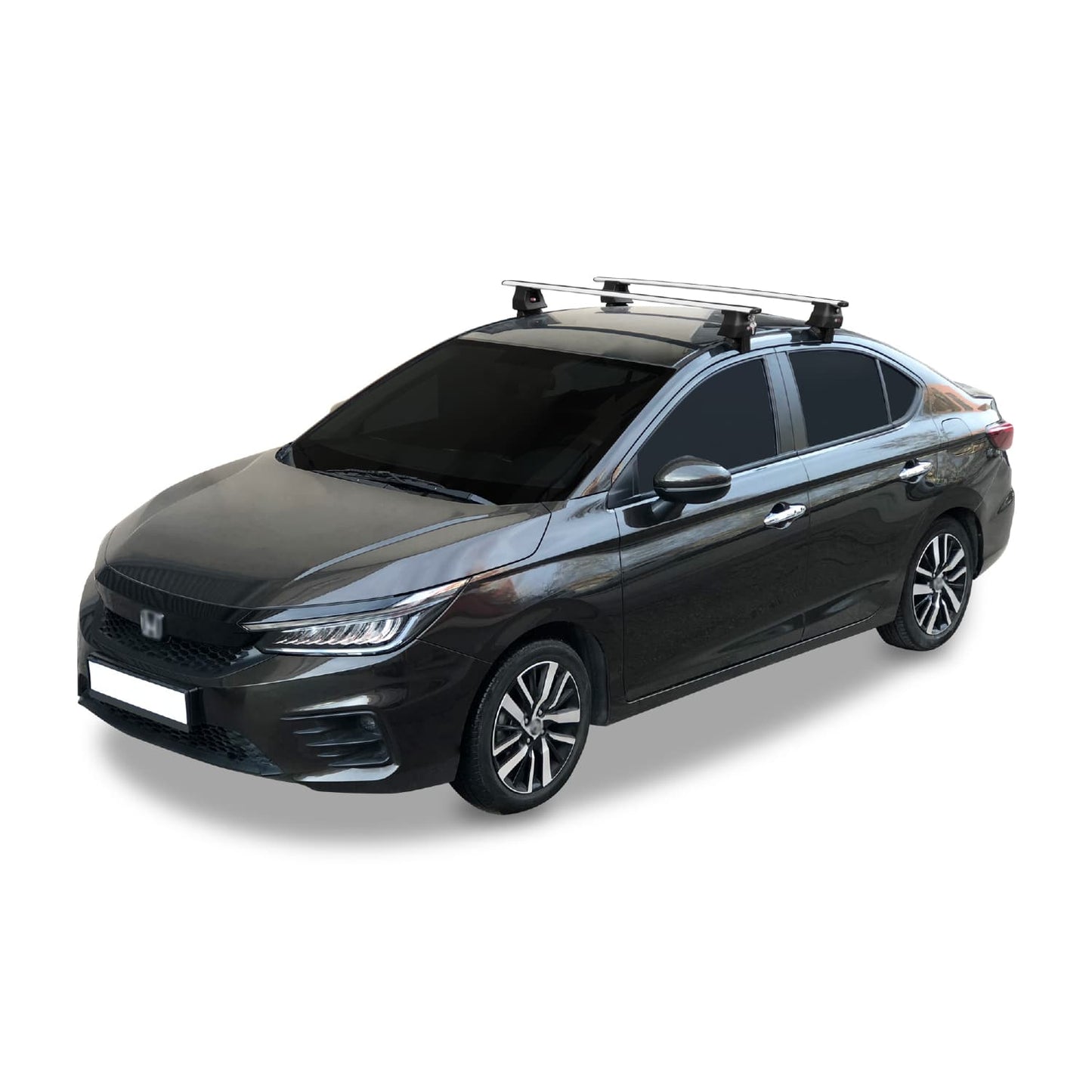 Compatible con Honda City 2021-2025 ACE-4 Barras de Techo Auto Portaequipajes Barras Transversales Gris Aluminio 2 Barras