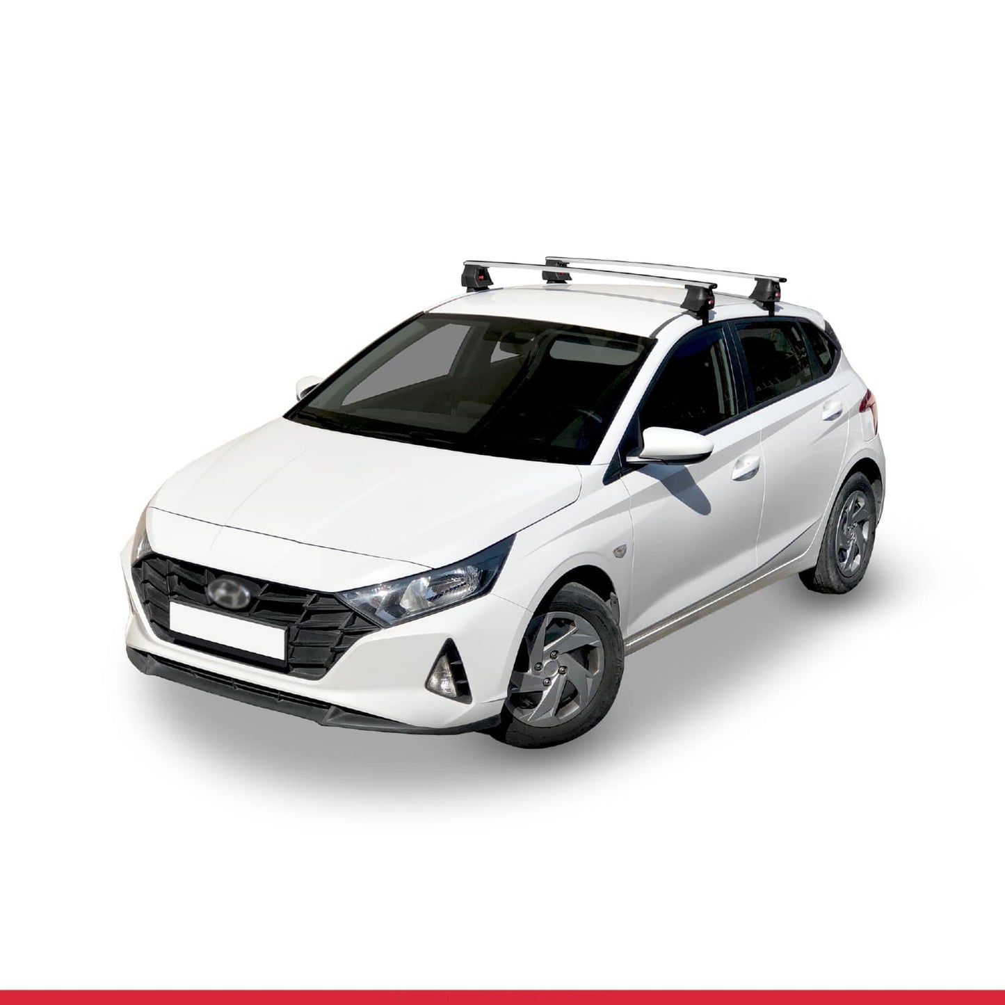 Compatible with Hyundai i20 III (BC3) 2020-2025 ACE-4 Car Roof Rack Cross Bar Grey Aluminium 2 Bars