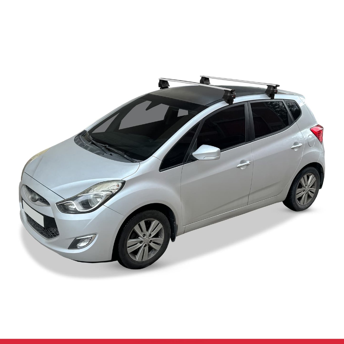 Compatible avec Hyundai ix20 (JC) 2011-2019 ACE-4 Barres de Toit Railing Porte-Bagages de Voiture Gris Aluminium 2 Barres