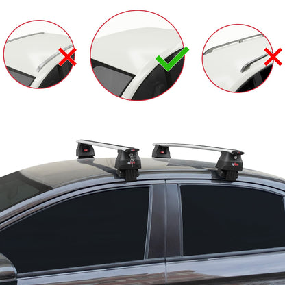Compatible con Honda City 2021-2025 ACE-4 Barras de Techo Auto Portaequipajes Barras Transversales Gris Aluminio 2 Barras