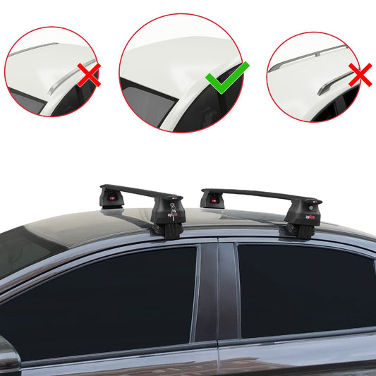 Compatible con Honda City 2021-2025 ACE-4 Barras de Techo Auto Portaequipajes Barras Transversales Negro Aluminio 2 Barras