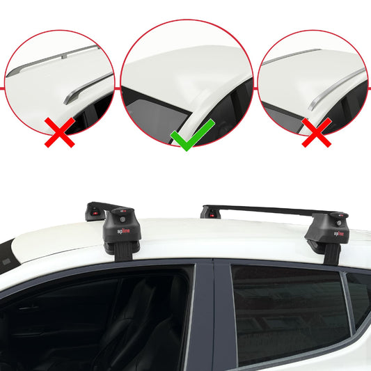 Compatible con Toyota C-HR 2016-2022 ACE-4 Barras de Techo Auto Portaequipajes Barras Transversales Negro Aluminio 2 Barras