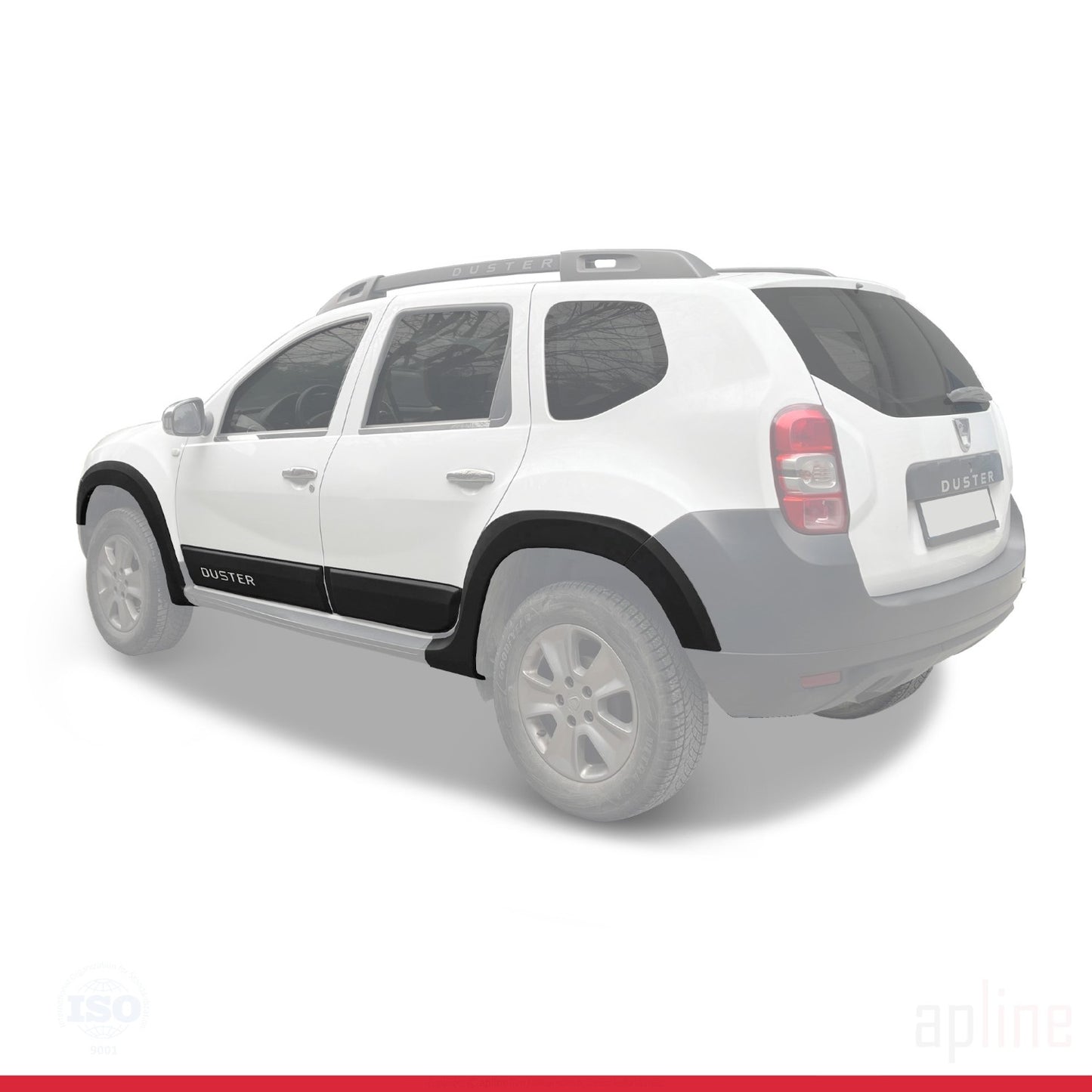 Compatible con Dacia Duster (HS) 2010-2017 Paso de rueda Protector de paragolpes Guardabarros y protección lateral Protección de la carrocería del vehículo NEGRO