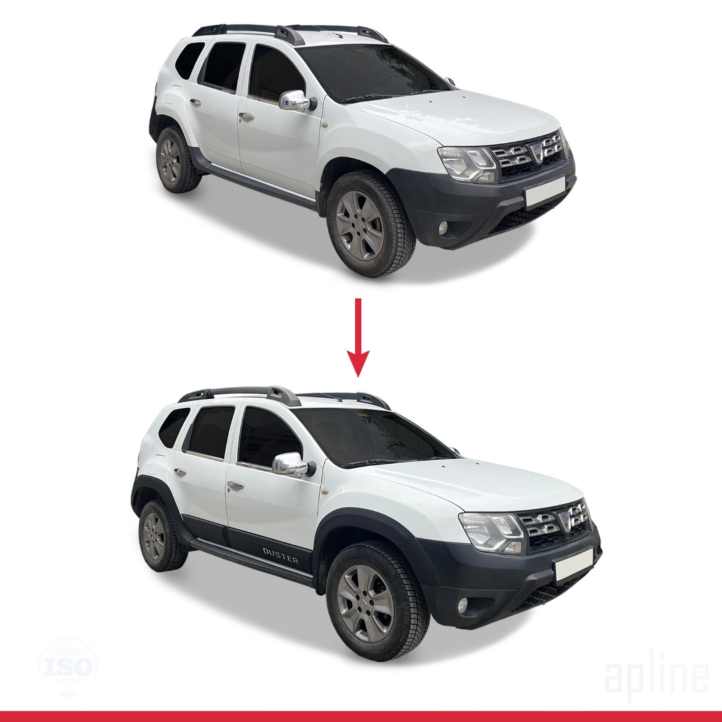Compatible con Dacia Duster (HS) 2010-2017 Paso de rueda Protector de paragolpes Guardabarros y protección lateral Protección de la carrocería del vehículo NEGRO