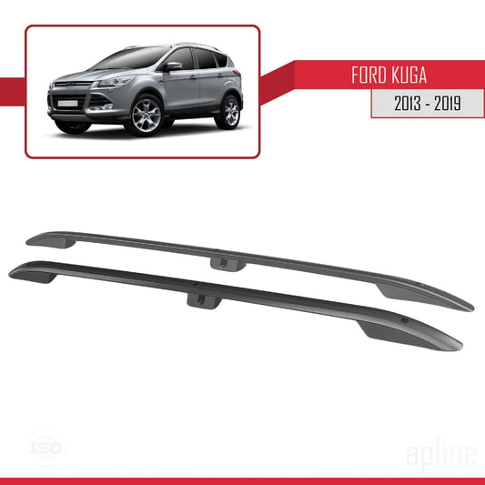 Compatible con Ford Kuga 2 (C520) 2013-2019 (Distancia entre ejes Corta L1/H1) Rieles de Techo Portaequipajes de Techo Negro