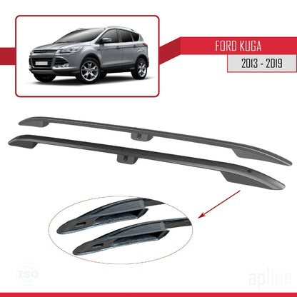 Compatible avec Ford Kuga 2 (C520) 2013-2019 (Empattement Court L1/H1) Rails de Toit Porte-bagages sur le Toit Noir