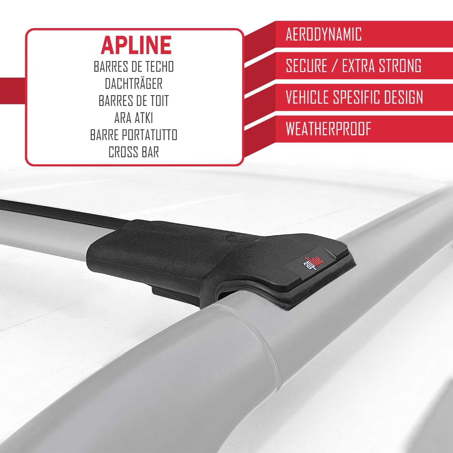 Compatible avec Mercedes GLS Class X166 2017-2019 FLY Model Barres de Toit Railing Porte-Bagages de Voiture Gris Aluminium 2 Barres