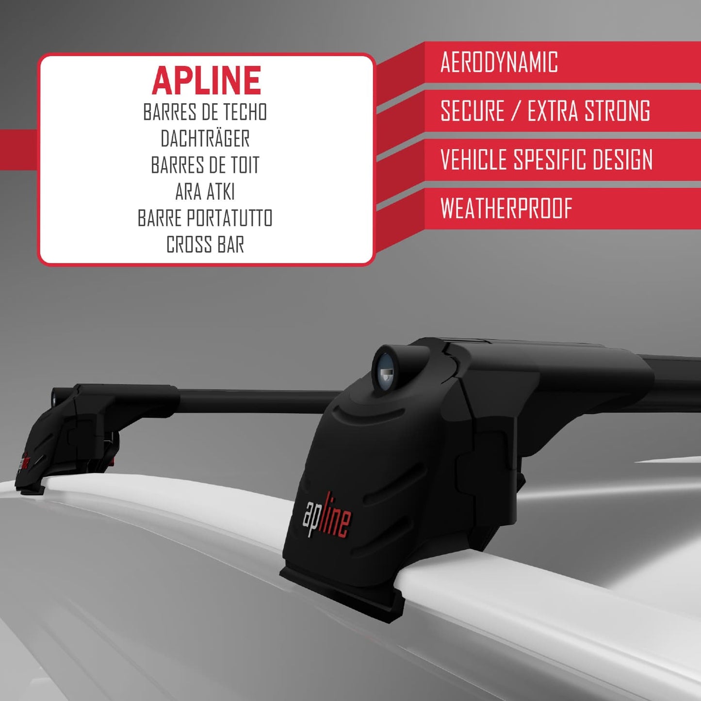 Compatibile con Chevrolet Tahoe 4 2015-2020 ACE-2 Barre portatutto per auto Portapacchi in alluminio nero 2 barre