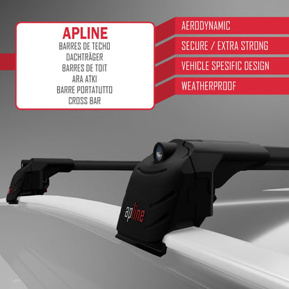 Compatible with Kia Ceed 3 (CD) SW 2019-2025 ACE-2 Car Roof Rack Cross Bar Black Aluminium 2 Bars