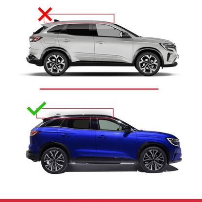 Compatible avec Renault Austral (RHN) 2022-2025 ACE-2 Barres de Toit Railing Porte-Bagages de Voiture Noir Aluminium 2 Barres