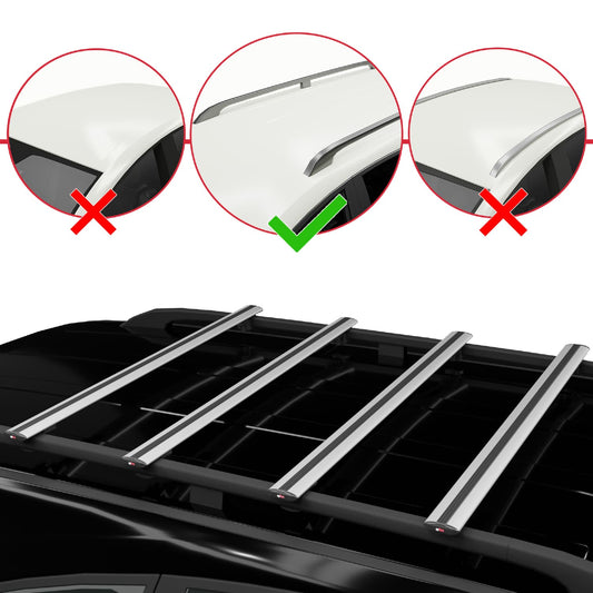 Compatible con Citroen Jumper 2 2007-2025 BASIC Model Barras de Techo Auto Portaequipajes Barras Transversales Gris Aluminio 4 Barras