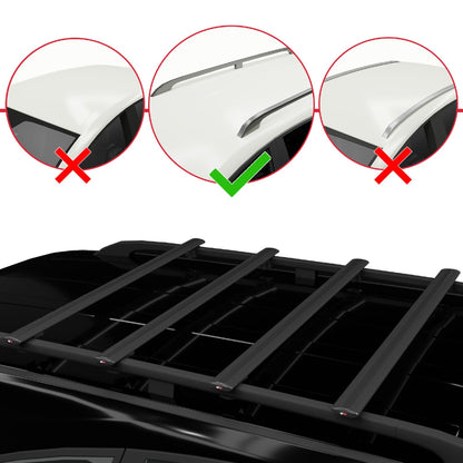 Compatible with Ford Transit 2014-2025 BASIC Model Car Roof Rack Cross Bar Black Aluminium 4 Bars