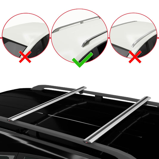 Compatible con Citroen Grand C4 Picasso 2007-2012 BASIC Model Barras de Techo Auto Portaequipajes Barras Transversales Gris Aluminio 2 Barras