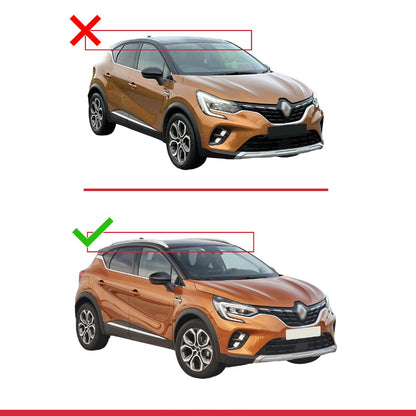 Compatible con Renault Captur 2 2019-2025 ACE-2 Barras de Techo Auto Portaequipajes Barras Transversales Negro Aluminio 2 Barras