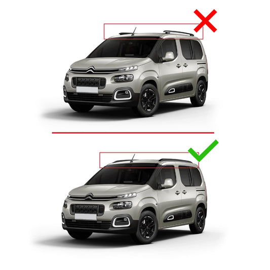 Compatible con Citroen Berlingo 3 (K9) 2023-2025 ACE-2 Barras de Techo Auto Portaequipajes Barras Transversales Negro Aluminio 2 Barras