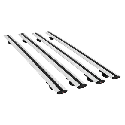 Compatible avec Renault Trafic 3 (X82) 2015-2025 BASIC Model Barres de Toit Railing Porte-Bagages de Voiture Gris Aluminium 4 Barres