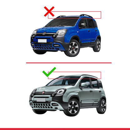 Compatibile con Fiat Panda Cross 2014-2025 Modello HOOK Barre Portatutto Railing Portapacchi Auto Alluminio Nero 2 Barre