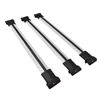 Compatible avec Dacia Dokker (K67) V2 2012-2024 FLY Model Barres de Toit Railing Porte-Bagages de Voiture Gris Aluminium 3 Barres