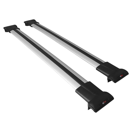 Compatible avec Jeep Renegade (BU) 2014-2025 FLY Model Barres de Toit Gris Aluminium 2 Barres