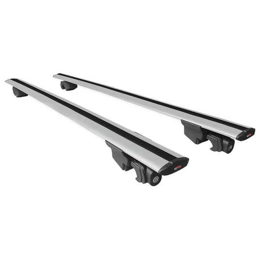 Compatible avec Audi Q8 e-Tron 2023-2024 HOOK Model Barres de Toit Railing Porte-Bagages de Voiture Gris Aluminium 2 Barres