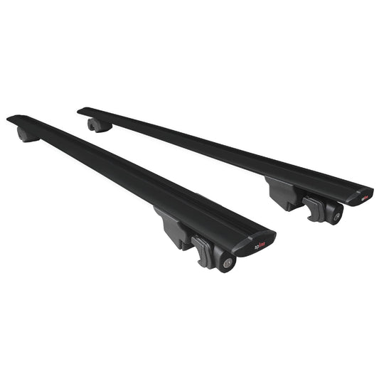 Compatible avec Volkswagen Golf Variant 2024-2025 HOOK Model Barres de Toit Railing Porte-Bagages de Voiture Noir Aluminium 2 Barres