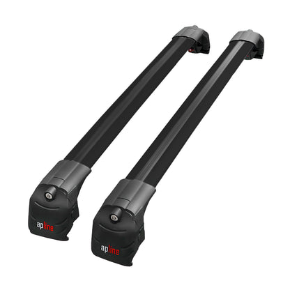 Compatible avec Jeep Compass J4U 2025-2026 ACE-2 Barres de Toit Railing Porte-Bagages de Voiture Noir Aluminium 2 Barres