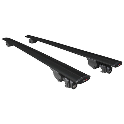 Compatible avec Jeep Compass J4U 2025-2026 HOOK Model Barres de Toit Railing Porte-Bagages de Voiture Noir Aluminium 2 Barres