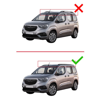 Compatible con Opel Combo E Life 2023-2025 ACE-2 Barras de Techo Auto Portaequipajes Barras Transversales Negro Aluminio 2 Barras