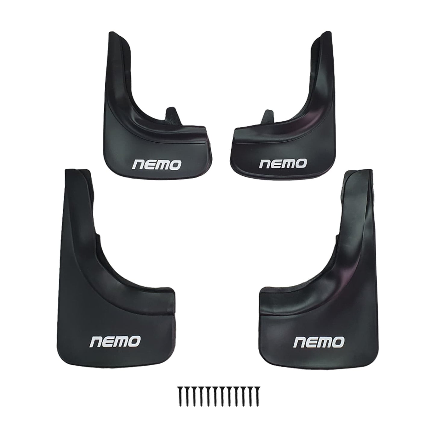 Compatibile con Citroen Nemo 3 (225) 2008-2017 Set di 4 paraspruzzi anteriori e posteriori per auto, neri