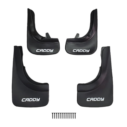 Compatible avec Volkswagen Caddy 2003-2024 Jeu de Bavettes Garde-boue Avant et Arrière de Voiture 4 Pcs Noir