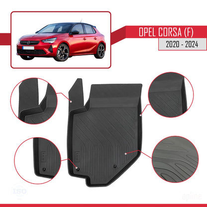 Compatible avec Opel Corsa F (P2JO) 2020-2025 4D Tapis de Voiture Noir