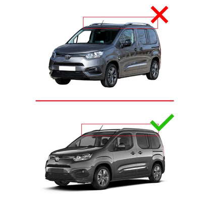 Compatible con Toyota Proace City Verso 2023-2025 ACE-2 Barras de Techo Auto Portaequipajes Barras Transversales Negro Aluminio 2 Barras