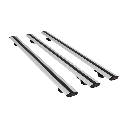 Compatible avec Ford Focus 2 (C307) Turnier 2008-2010 BASIC Model Barres de Toit Railing Porte-Bagages de Voiture Gris Aluminium 3 Barres