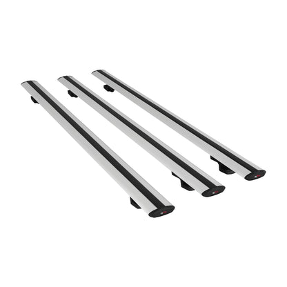 Compatible avec Mitsubishi ASX (GA) 2010-2022 BASIC Model Barres de Toit Railing Porte-Bagages de Voiture Gris Aluminium 3 Barres